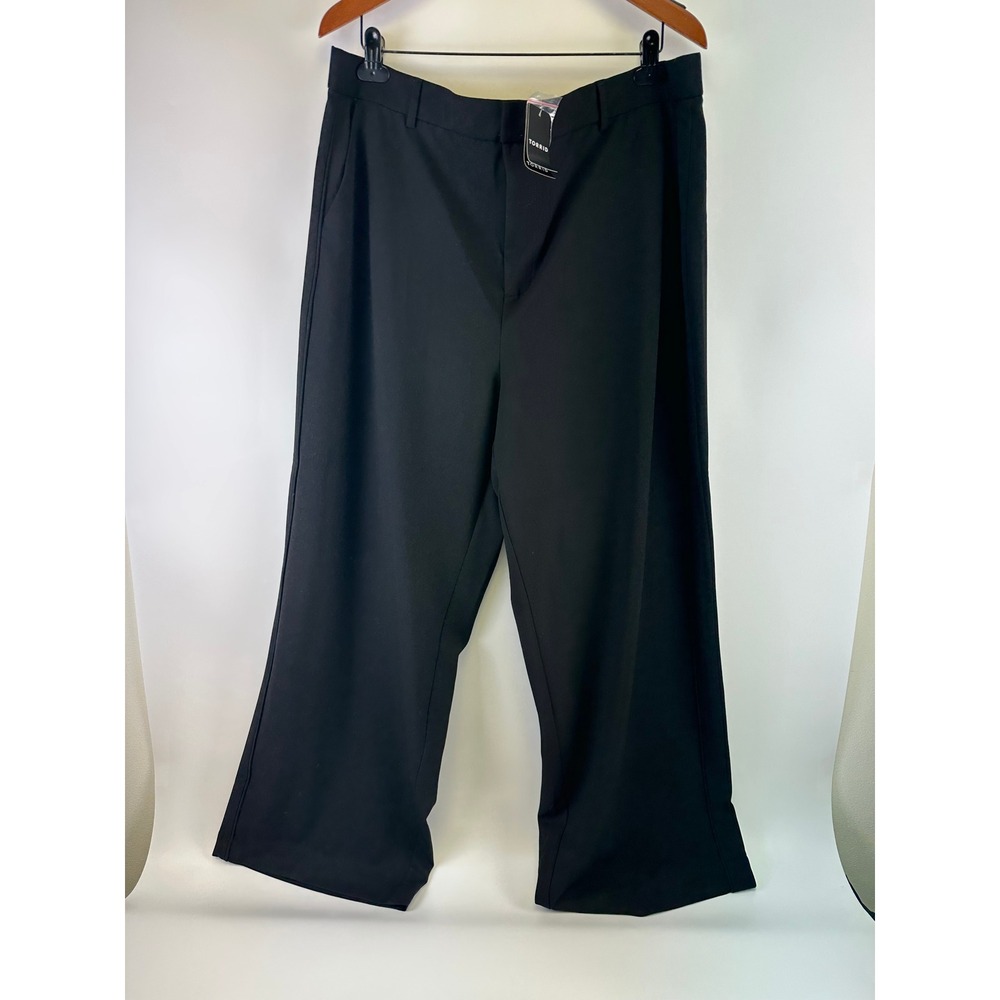 Torrid High Rise Wide Leg Trouser Deep Black Career Dressy Women Tags 16 Regular